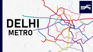 Evolution of the Delhi Metro 20022026 geographic map [upl. by Iveson]