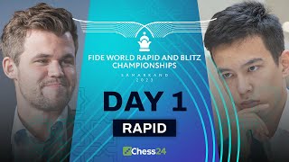 Magnus Nodirbek Duda amp 300 Players Battle It Out  FIDE World Rapid Championship 2023 Rds 15 [upl. by Elleon]