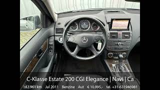 Mercedes Cklasse Estate 200 CGI Elegance  Navi  Camera  Xenon  185pk  Volledige historie [upl. by Damas]