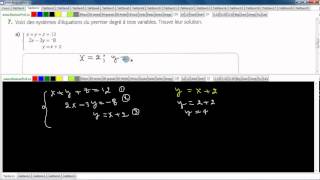 Secondaire 4 SN Québec Système déquation résolution par substitution trois variables exercice 7 [upl. by Anelrad509]