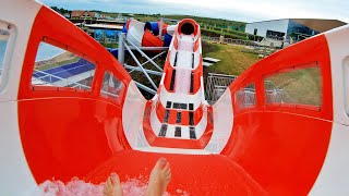 Insane WATER COASTER Slides Compilation Uphill Slides POVs [upl. by Kopp726]