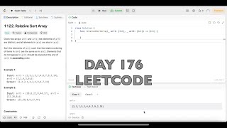 Day 176 LeetCode Problem 1122 Relative Sort Array  Swift [upl. by York]