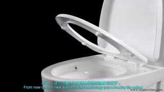 Minixi Self Lifting toilet seatAutoLifting Toilet SeatSelfRaising Toilet SeatSelf Moving Up [upl. by Ashli]