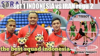 sepak takraw INDONESIA vs IRAN set 1 asean games 2018 regu 2 [upl. by Aiz]