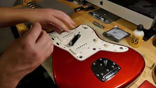 Squier Vintage Modified Jazzmaster Setup amp New Bridge Install [upl. by Tayyebeb]