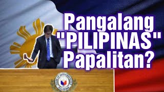 Pangalang PILIPINAS Ay PAPALITAN  Congressman Dan Fernandez  19th Congress 2nd Regular Session [upl. by Adnohsor613]