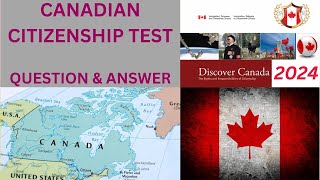 Canadian Citizenship Test 2024  Exam Practice Questions  MCQ  Test Preparation Questions [upl. by Nura]