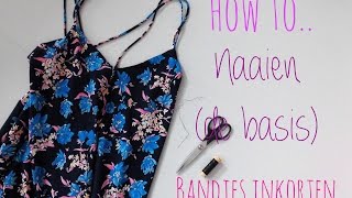 How to Naaien de basis bandjes jurkje inkorten [upl. by Annodal]