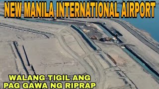 Walang tigil ang paggawa ng riprap Bulacan Airport NEW MANILA INTERNATIONAL AIRPORT UPDATE [upl. by Cailean]