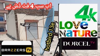 hotbird 13e today update love nature 4k4ft Dish size py Full ok [upl. by Sheeran]