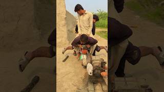 Diesel engine start with three man 👨 and one bike 🏍 trending shortvideo new shorts [upl. by Alton888]