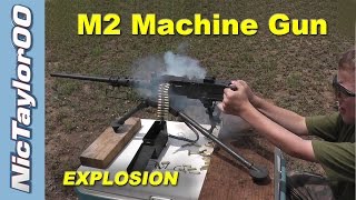 M2 Machine Gun Accident  Fire Out of Battery [upl. by Lyred]