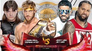 WWE 2K24  Tag Team Match  Logan Paul Dominik Mysterio VS Jimmy Uso Jey Uso  WWE King of the Ring [upl. by Idnib]