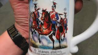 WWI Imperial German Army Commemorative Beer Stein  19th Uhlans Württemberg  Rare Collectiblequot [upl. by Nobell378]