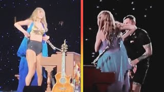 Taylor Swift RIPS Her Dress in Eras Tour Wardrobe Malfunction [upl. by Lednem647]