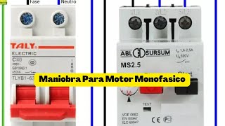 Maniobra Para Motor Monofasico [upl. by Tav596]