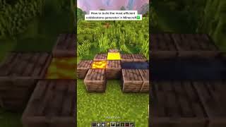 Minecraft BEST Cobblestone Generator  shorts [upl. by Nylek]