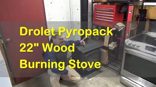 Drolet Pyropak DB01380 22quot Wood Burning Stove [upl. by Miner]