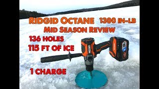 Ridgid Octane 1300 in lb  Nils Auger Mid Season Review 136 holes on 1 charge [upl. by Che175]