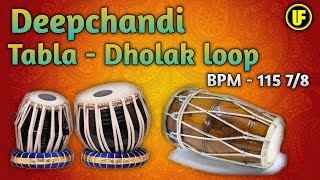 Tabla Dholak loop Deepchandi  2024  UniFct Creation music dj instrumental garba [upl. by Ellatsirhc]