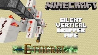 Minecraft  Silent Vertical Dropper Pipe Item Elevator [upl. by Hirz257]