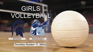 Monona Grove Girls Volleyball vs McFarland  Thursday October 17 2024 [upl. by Dnaltroc37]