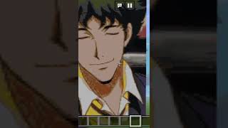 Spike Spiegel pixel art in minecraftanime part5minecraft spike shorts pixelart [upl. by Gawain]