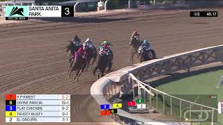 Brazenly wins Race 3 on Sunday October 29 at Santa Anita Park [upl. by Aneej]