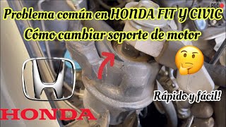 Como cambiar soporte de motor de HONDA CIVICFIT CON MOTOR 15 problema común en estos vehículos [upl. by Cutler]