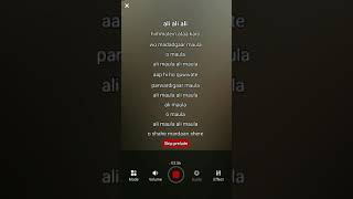 ALI MAULA KURBAAN CLEAN AND FULL KARAOKE WITH SCROLLING LYRICS [upl. by Phil]