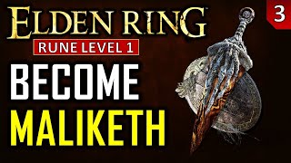 Elden Ring  Rune Level 1  Using Only Gurranq  Malikeths Attacks  Part 3 [upl. by Havener]