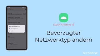 Bevorzugter Netzwerktyp ändern Android 15 [upl. by Chucho]