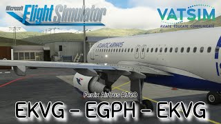 MSFS 2020 Live  Real World Atlantic Airways Ops  Fenix Airbus A320  Vagar  Edinburgh [upl. by Feriga]