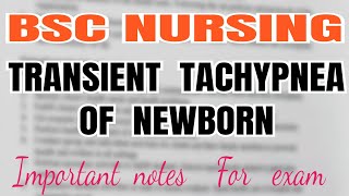 TRANSIENT TACHYPNEA OF NEWBORN TTN [upl. by Doniv743]