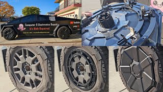 How to Remove Align and Install the New Updated Recalled Tesla Cybertruck Aero Wheel Covers Recall [upl. by Vince]