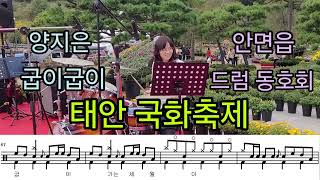 quot태안 국화축제quot 드럼 초청공연  양지은 굽이굽이  연주 드러머 이미연 [upl. by Neerroc]