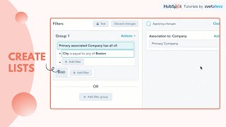 Howto create lists in HubSpot [upl. by Garlen]