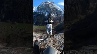 front flipping into Lauterbrunnen Valley 🇨🇭mountains basejump mountain nature adrenaline [upl. by Jere]