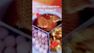 Snackjes inpakken voor morgen ❤️❤️❤️ [upl. by Atinoj]