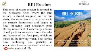 12 Rill Erosion water erosion [upl. by Llerdnad]