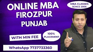 ONLINE MBA COLLEGE IN FIROZPUR  DISTANCE MBA COLLEGE IN FIROZPUR 2025  ADMISSION  FEE [upl. by Edmond65]