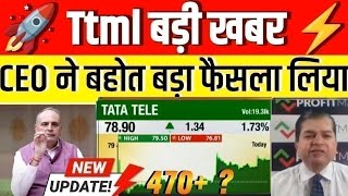 ttml share latest news today  tata teleservices share news update  ttml share price [upl. by Ainerol379]