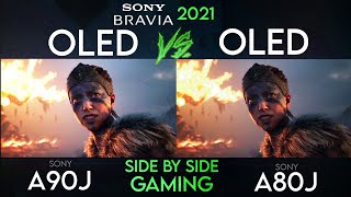 A90J vs A80J Gaming  Sony OLED TV Comparison [upl. by Elison]