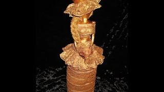 Бронзовая леди Кукла своими руками Папьемаше \ Papiermache doll \ How to make doll [upl. by Eentrok]