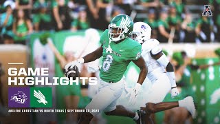 Game Highlights North Texas 45 Abilene Christian 31 Football September 30 2023 [upl. by Dupre]