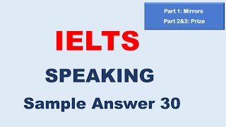 IELTS Speaking Test Sample Answer 30 [upl. by Anaihs]