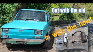 Old Fiat car restoration Fiat 126  part 6 exhaust [upl. by Stoughton971]