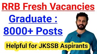 Graduation Based 8000 Vacancies  RRB Recruitment 2024  Helpful for JKSSB Aspirants 🔥 rrb [upl. by Abagail47]