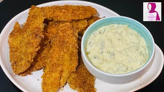 Breaded Fish Fillets With Tartar Sauce  Homemade Tartar Sauce Recipe [upl. by Galatea]