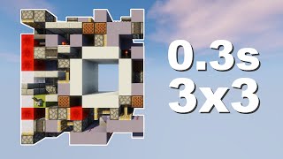 Supercharged 3x3 Piston Door  Minecraft Tutorial and Explanation [upl. by Nnayhs725]